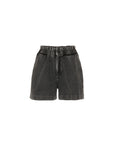 Leon twill short jet black