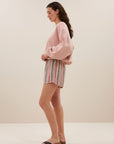 Isa multie stripe athia shorts