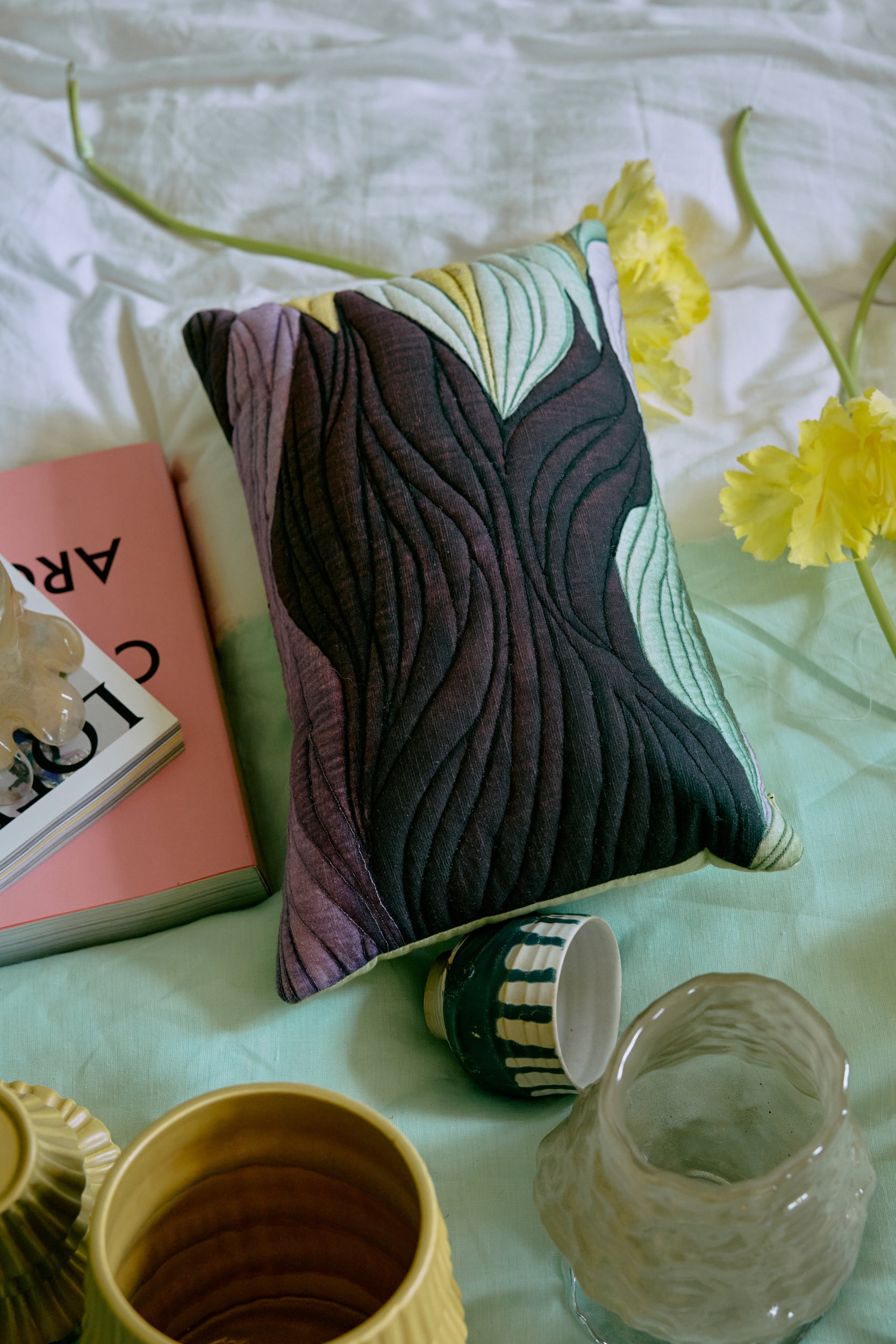 Cushion, watercolours (50x30cm)