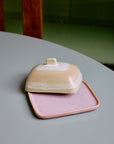 70s ceramics: butter dish, skyline