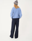 GracelynnLL Knit Cardigan, Blue Melange