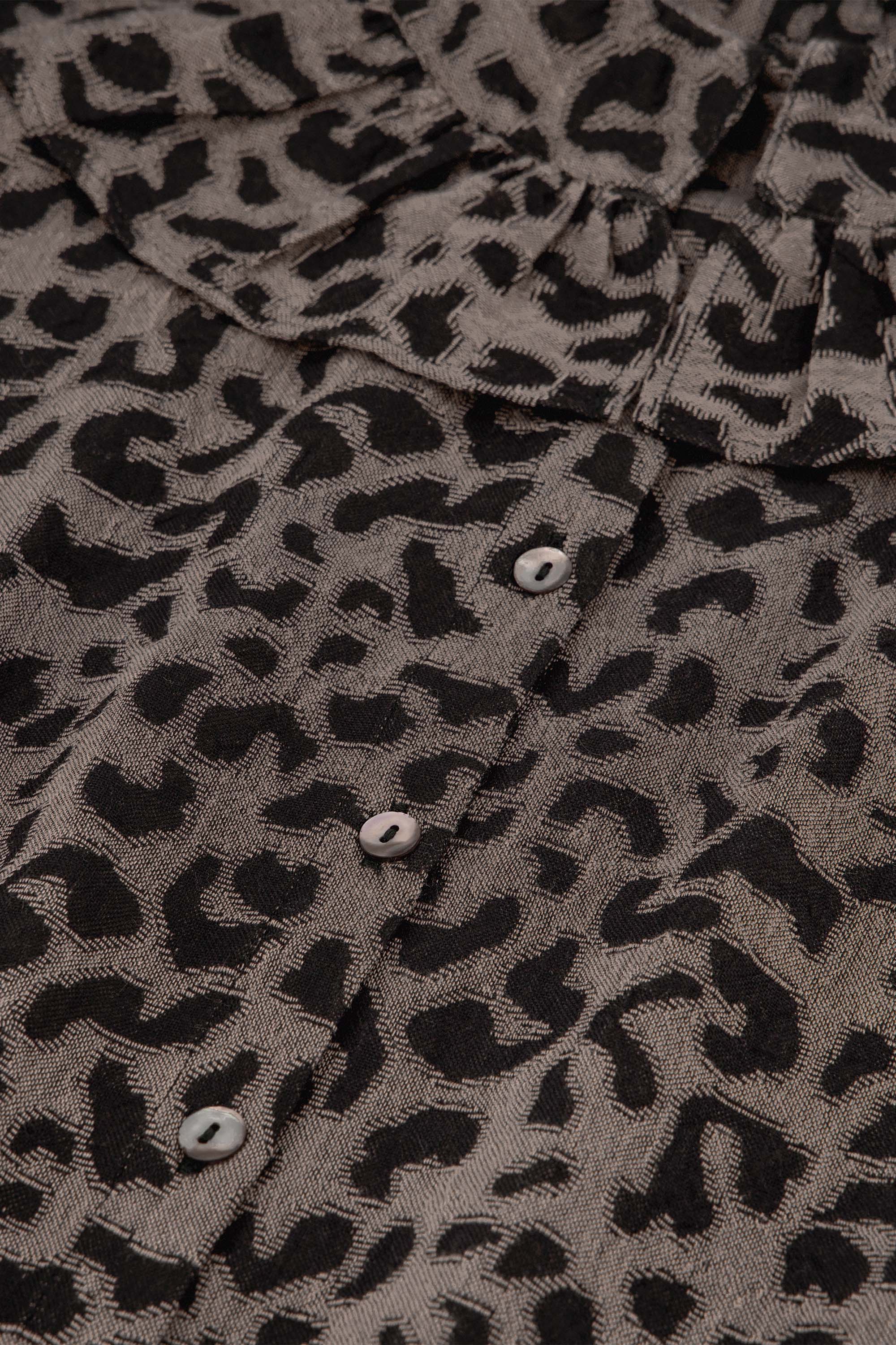 Gia leo blouse, Brown leo