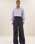 Benji dark twill pants, Midnight