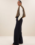 Nori faux fur gilet, Brown