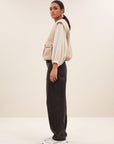 Maggie sleeveless jacket, Dark sand