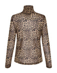 OrieLL High Neck Blouse, Leopard Print
