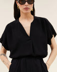 Moon viscose blouse, Jet black