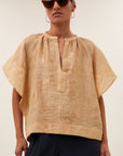 Vina jacquard blouse, Desert