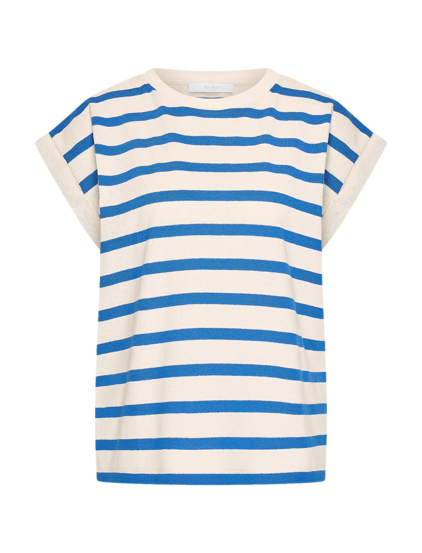Tobi stripe top, Poppy azul blue stripe