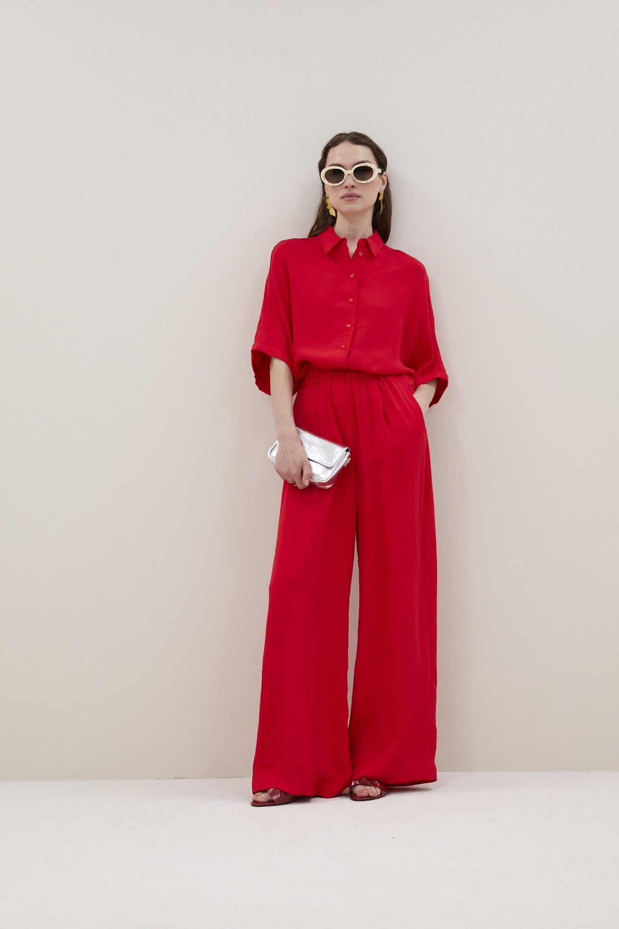 Benji satin stripe pants, Lollipop