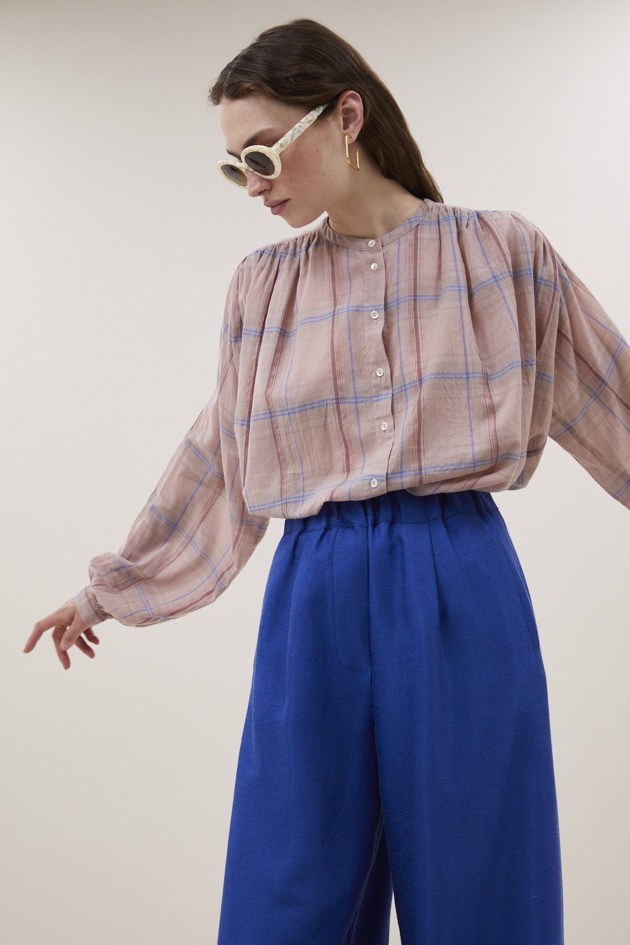 Celin gloss pants, Kingsblue