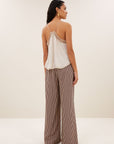 Pia satin top, Chalk