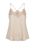 Pia satin top, Chalk