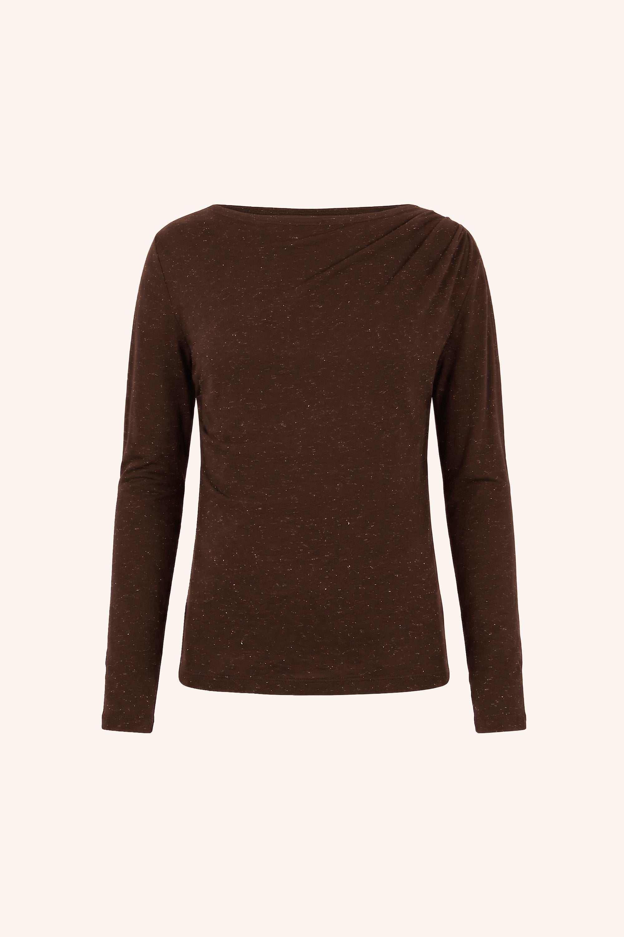 Leya sparkle top, Chocolate brown