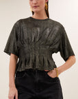Diva metallic top, metallic gold