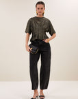 Diva metallic top, metallic gold
