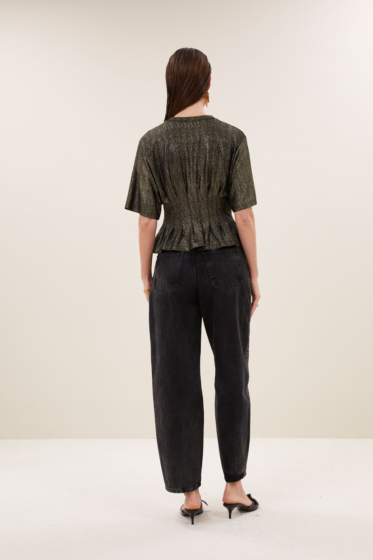 Diva metallic top, metallic gold