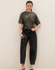 Diva metallic top, metallic gold