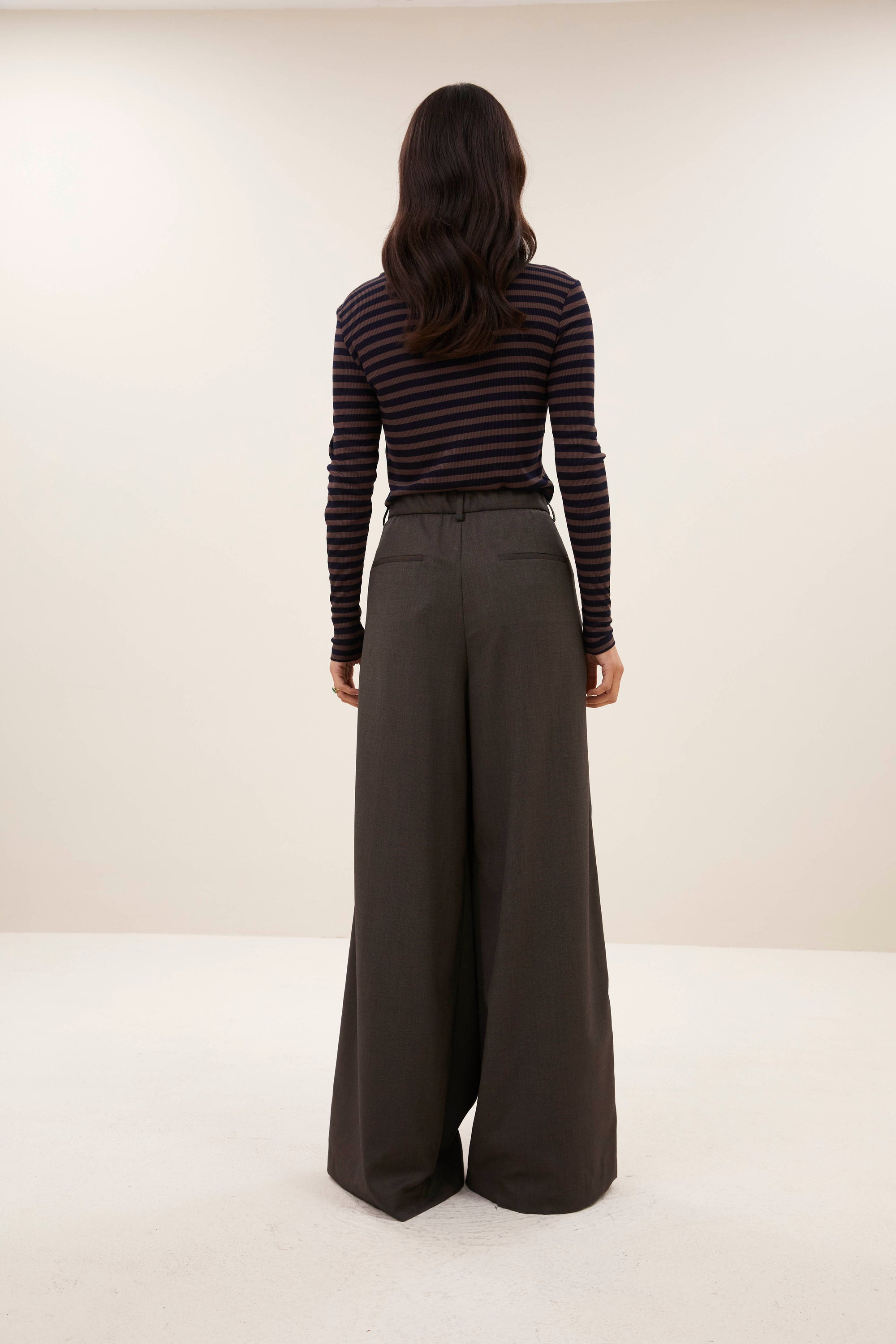 Basic ls rib top, Deep stripe
