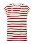 Tobi stripe top, Grain wine stripe