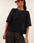 Olivia lace blouse, Black