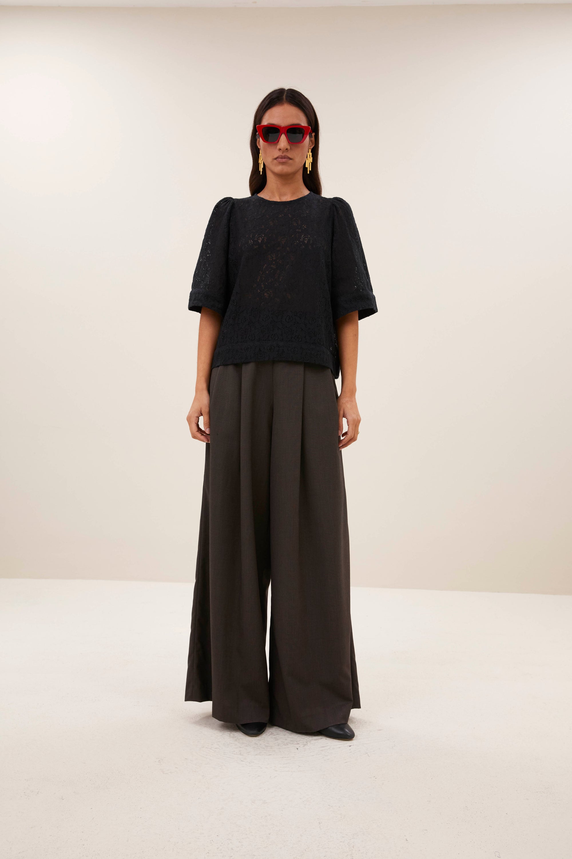 Olivia lace blouse, Black