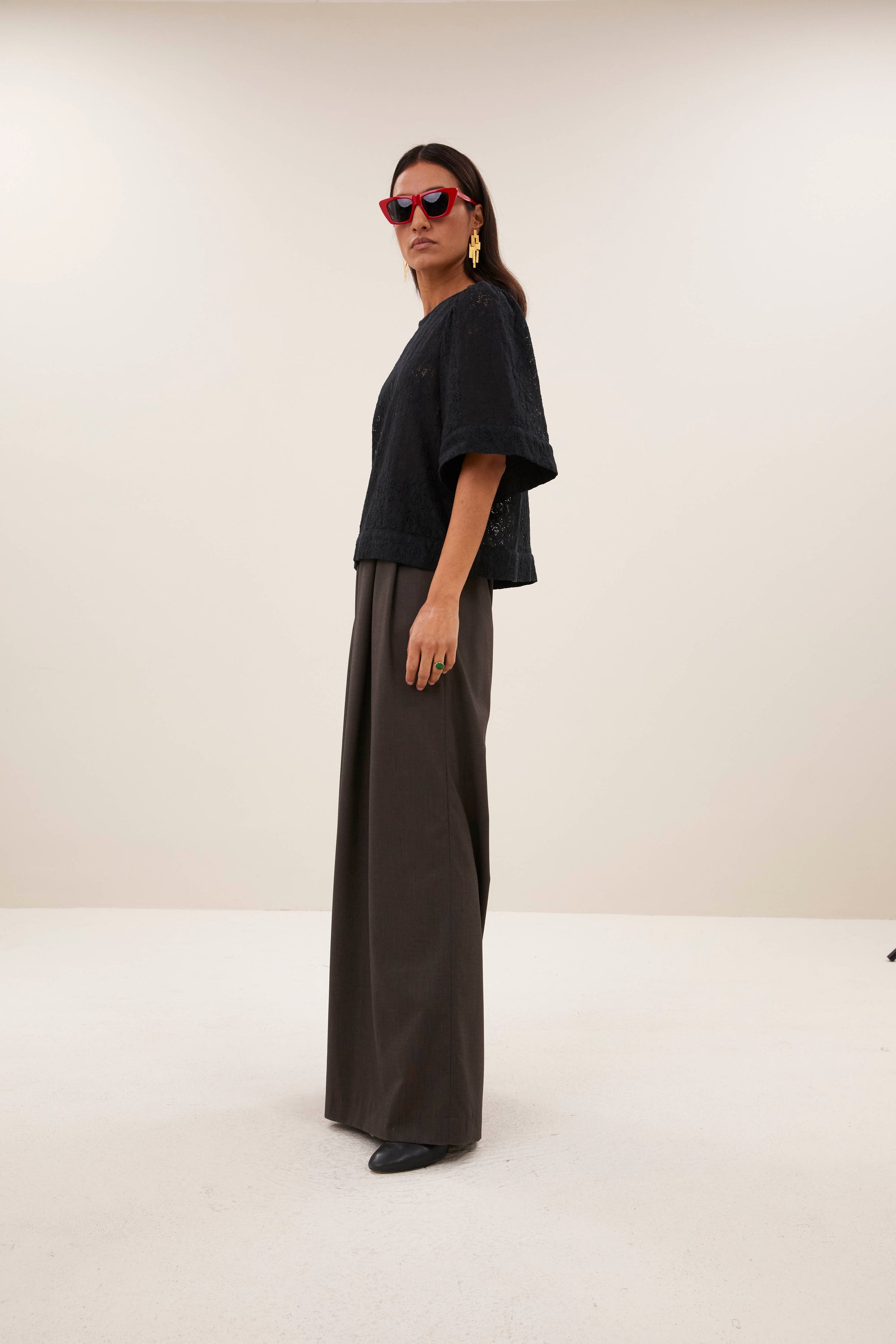 Olivia lace blouse, Black