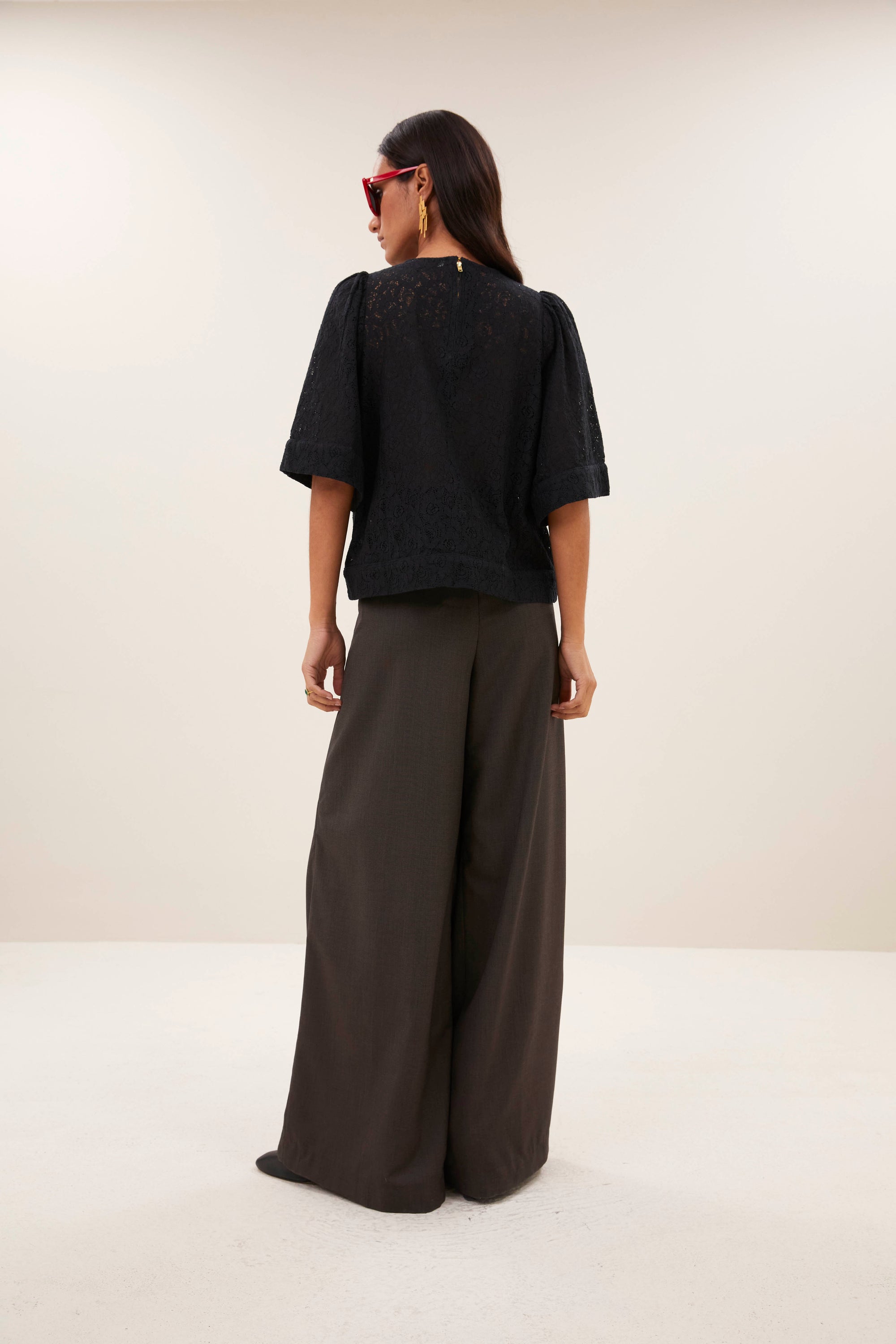 Olivia lace blouse, Black