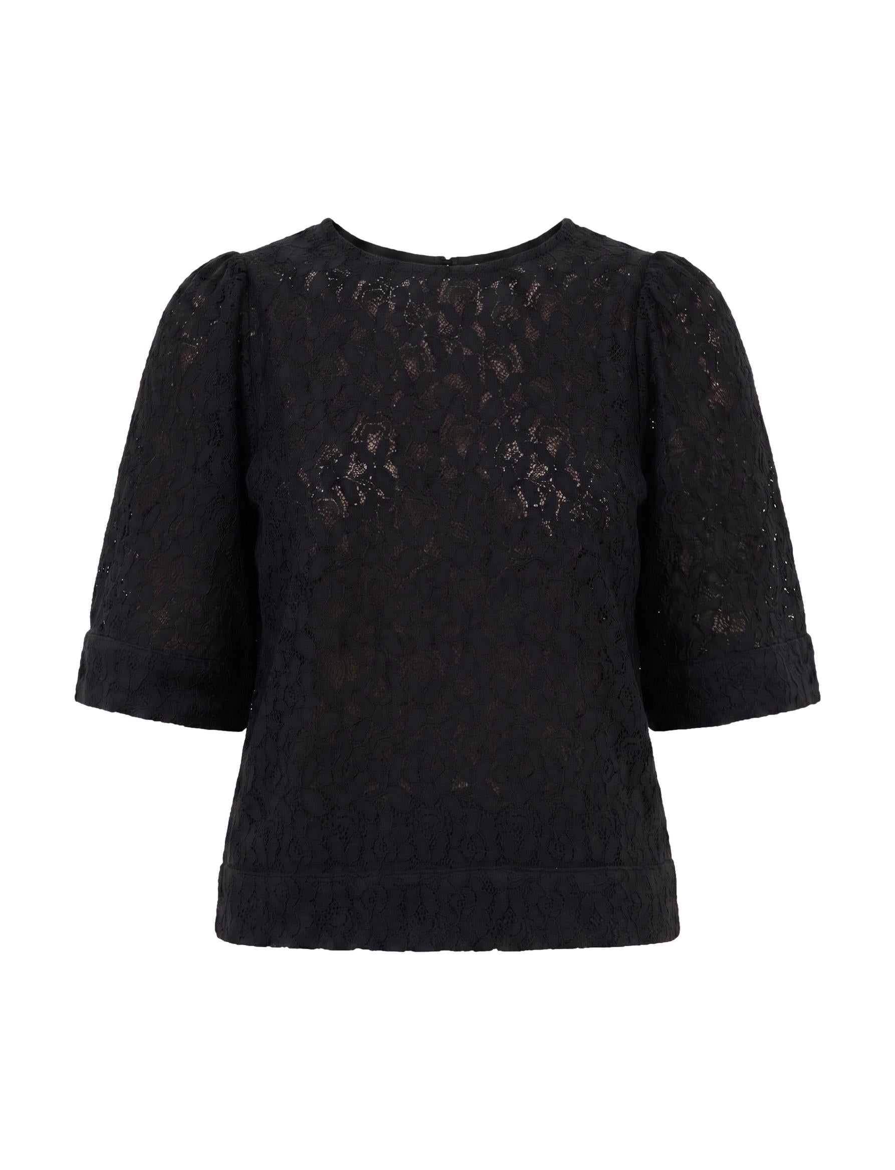 Olivia lace blouse, Black