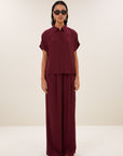 Barley viscose blouse, Wine
