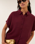 Barley viscose blouse, Wine