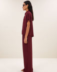 Barley viscose blouse, Wine