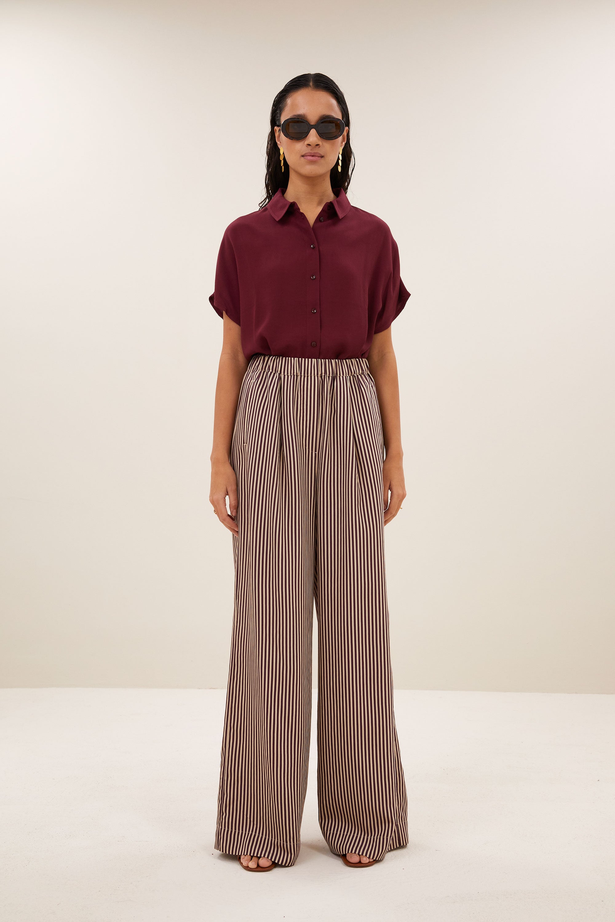 Barley viscose blouse, Wine