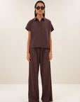 Barley tan stripe blouse, Tanning stripe