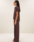 Barley tan stripe blouse, Tanning stripe
