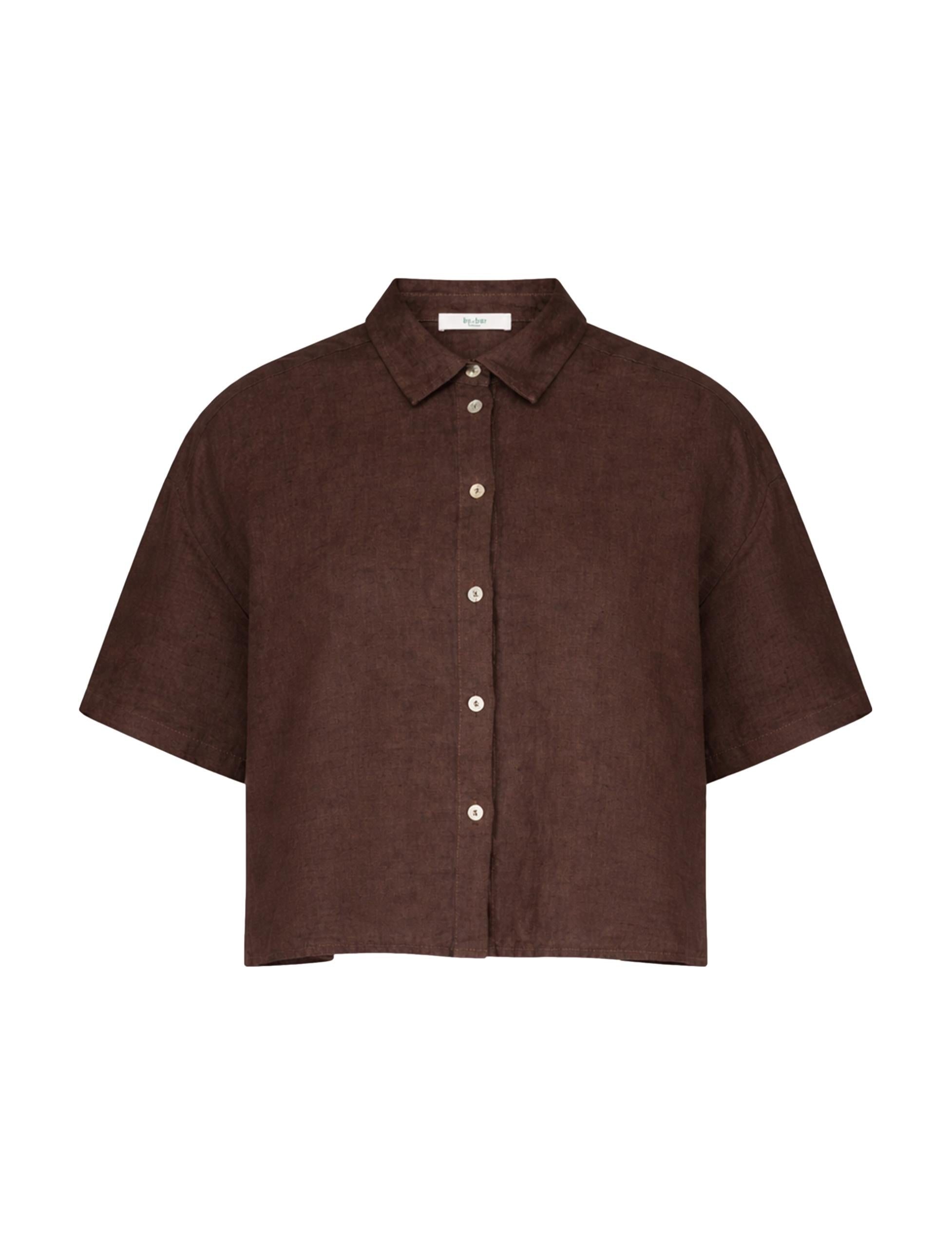 Mara linen blouse, Espresso