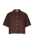 Mara linen blouse, Espresso