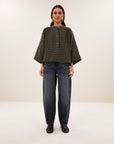 Jess blouse, Olive check