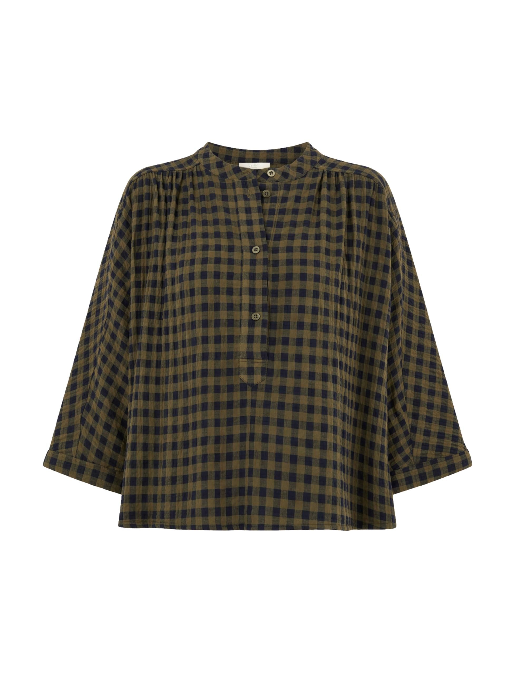 Jess blouse, Olive check