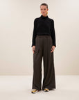 Ien viscose blouse, Jet black