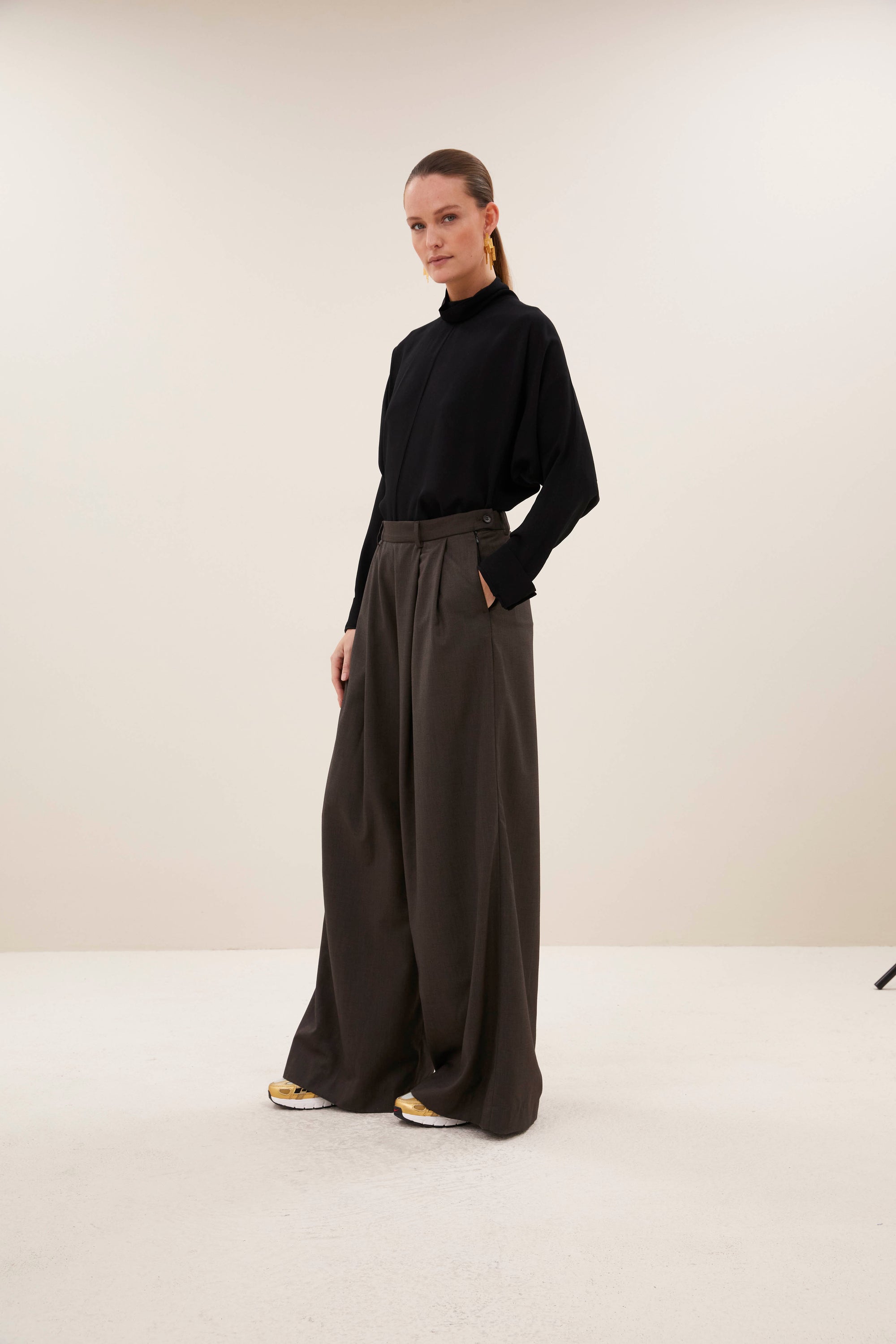 Ien viscose blouse, Jet black