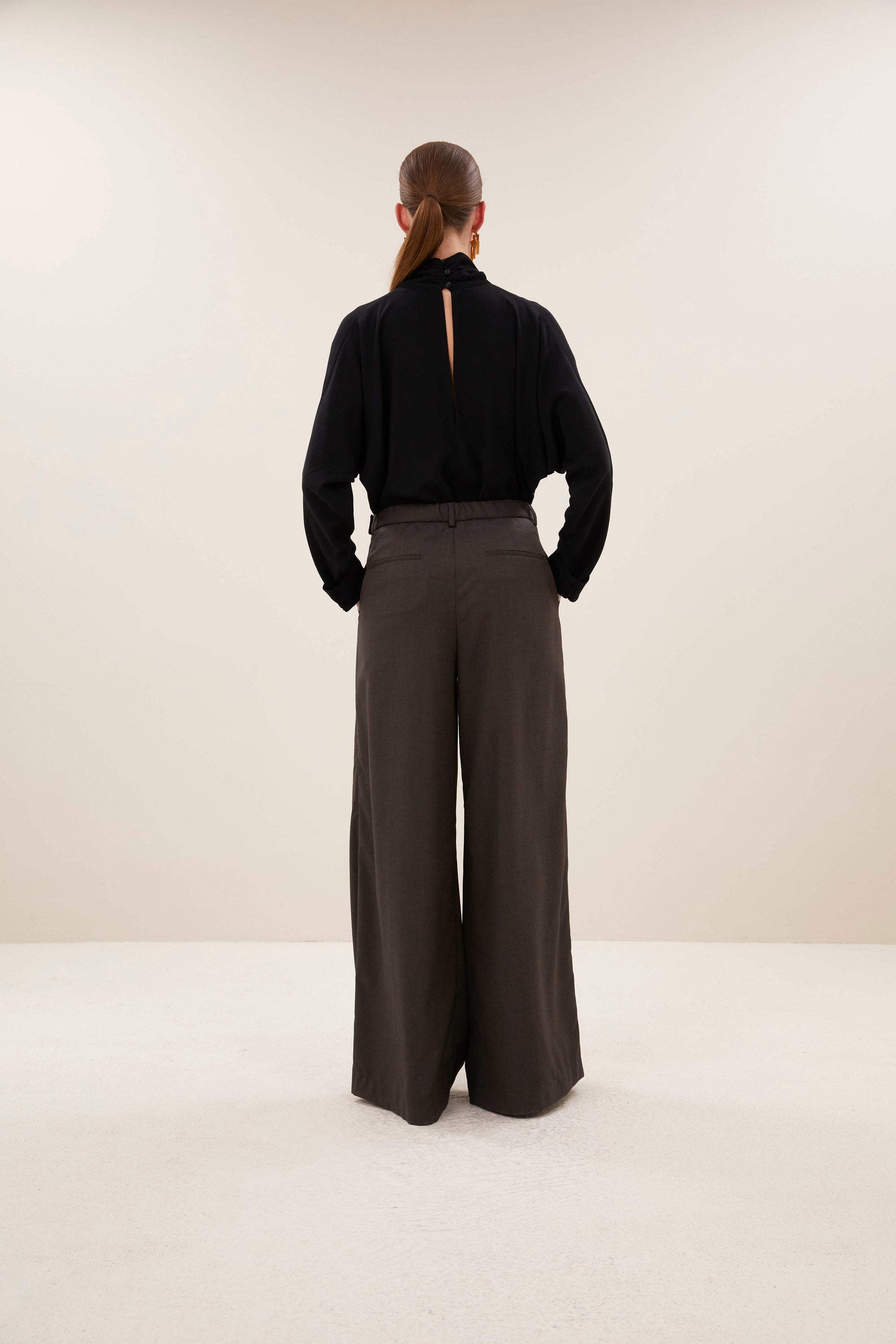 Ien viscose blouse, Jet black