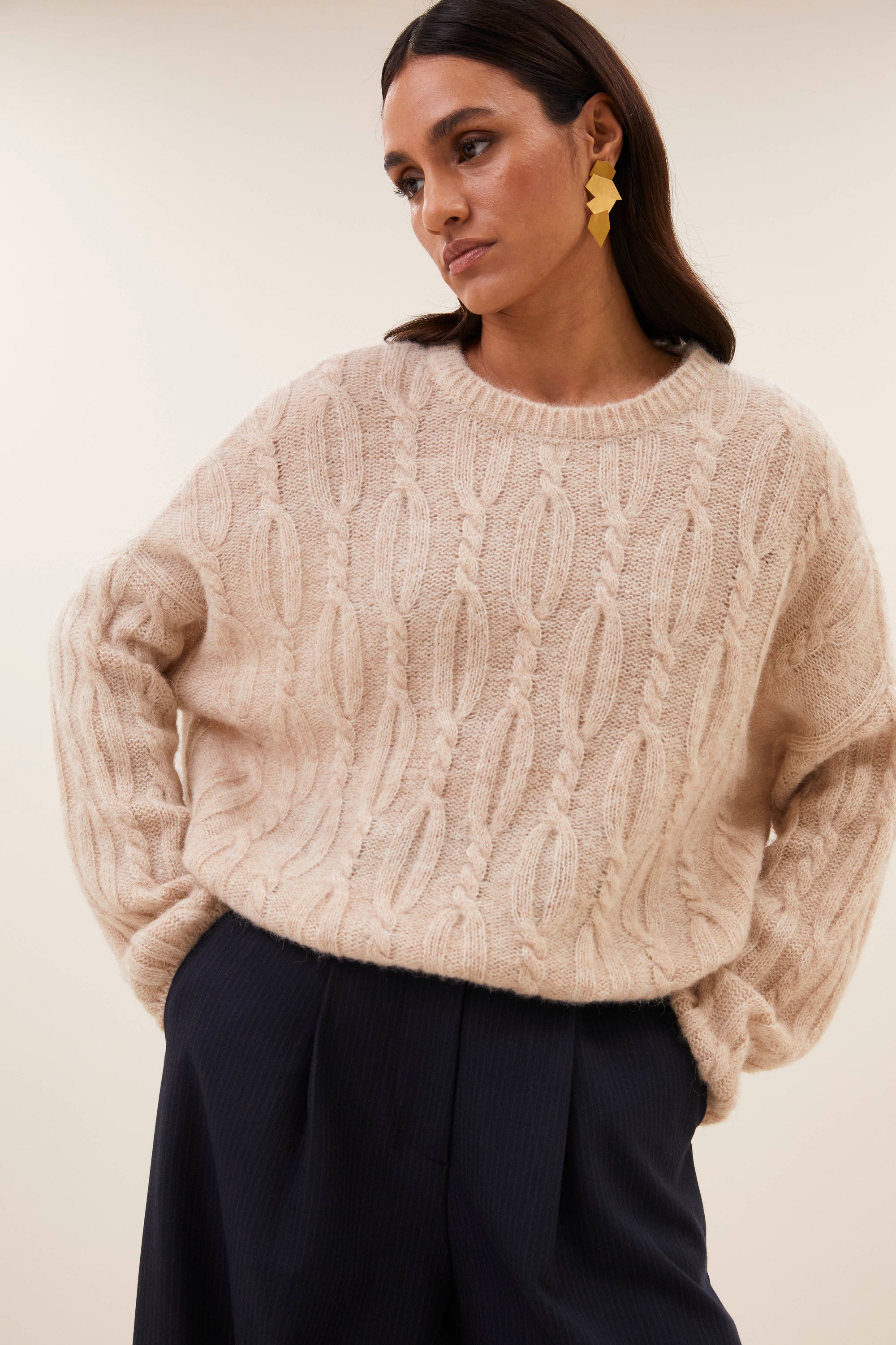 Lora pullover, Chalk