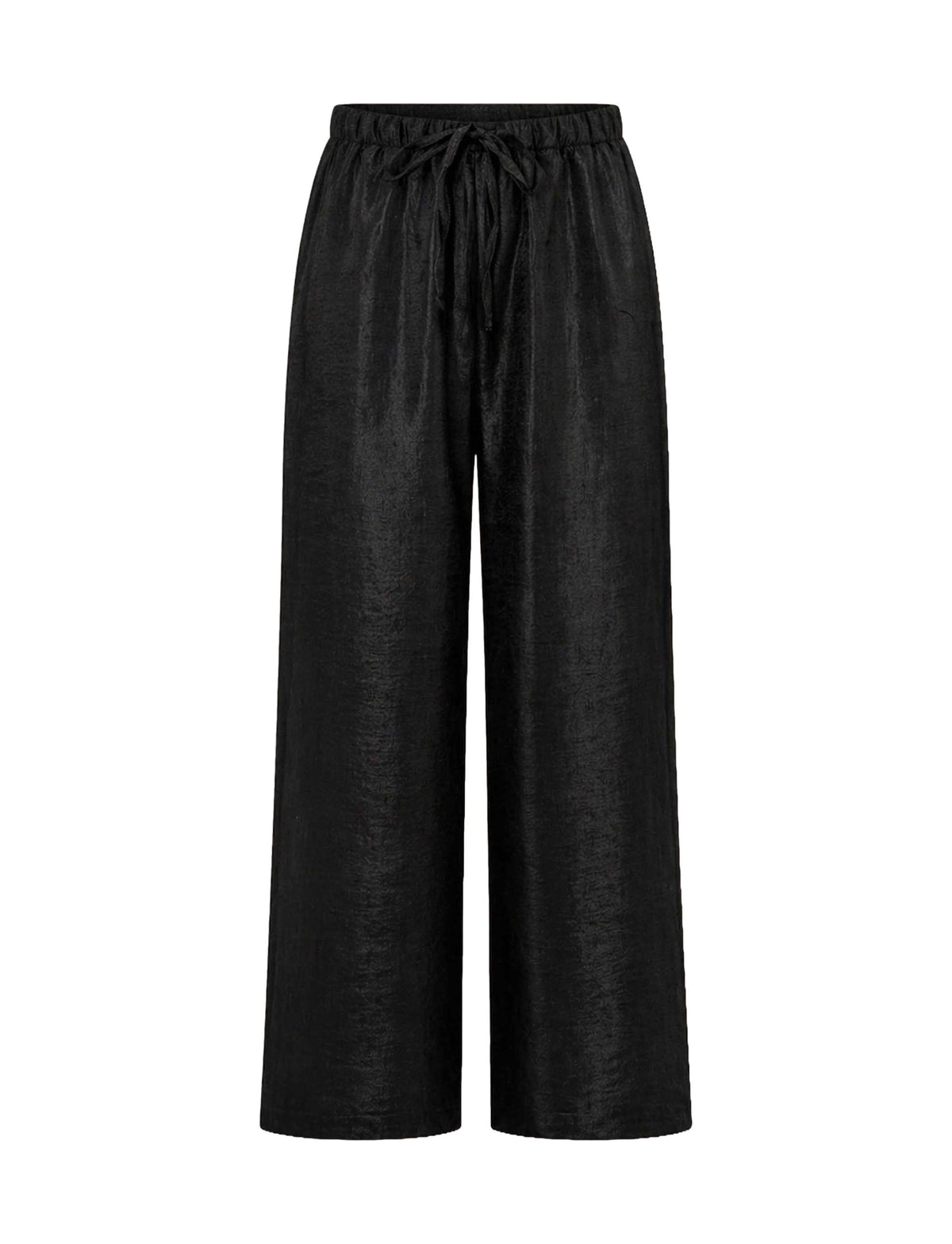 Pelle metallic pants, black
