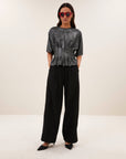 Jule herringbone pants, Black