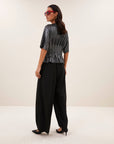 Jule herringbone pants, Black