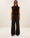 Pelle pinstripe pants, Brown pinstripe