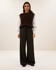 Pelle pinstripe pants, Brown pinstripe