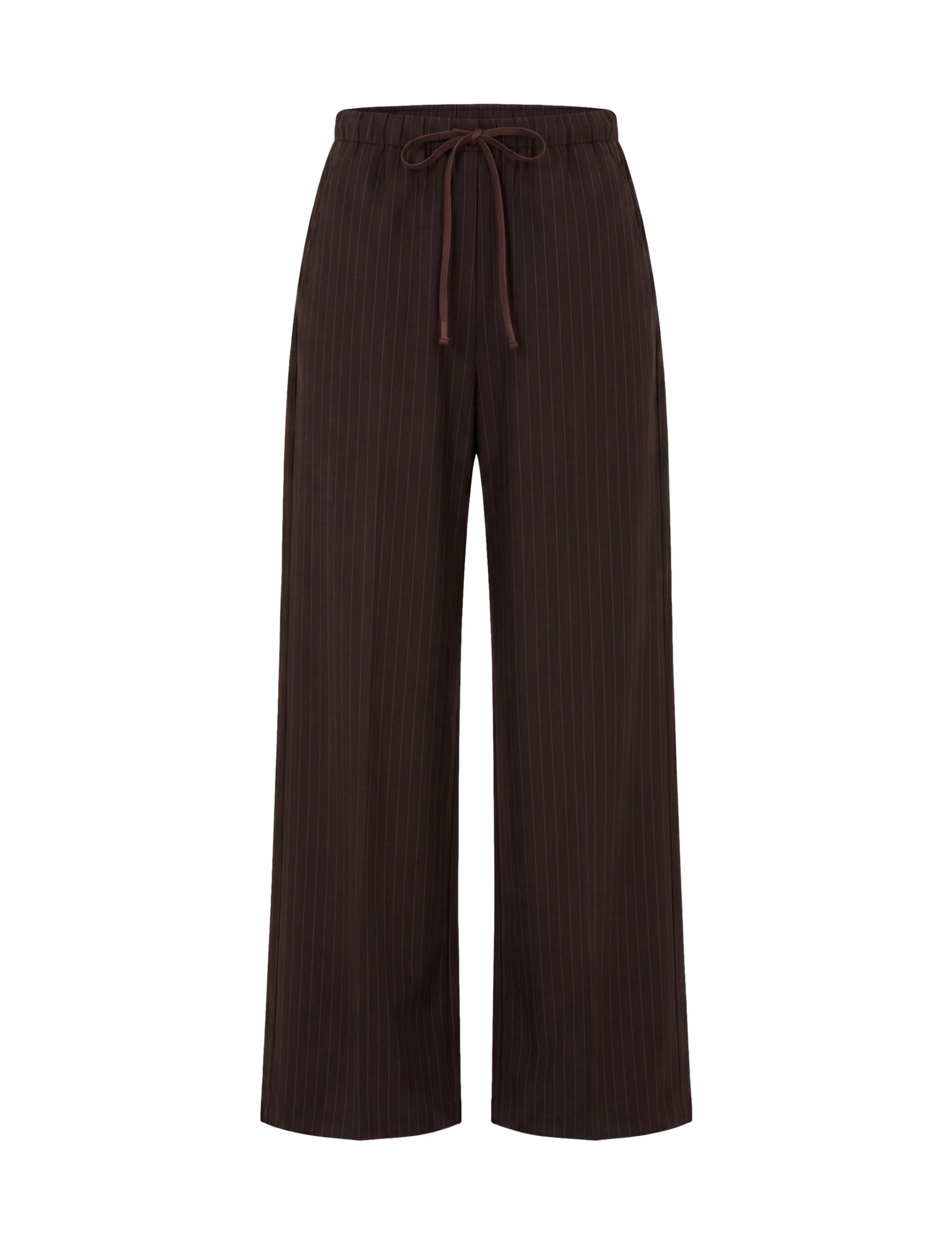 Pelle pinstripe pants, Brown pinstripe
