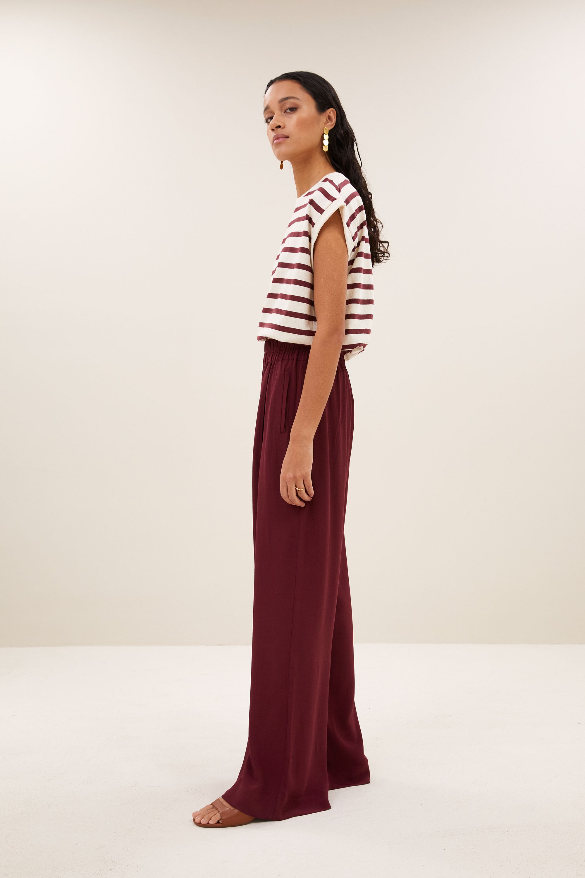 Benji viscose pants, Wine